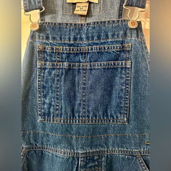Vtg London Jean Classic Retro Denim Bib Suspender Overalls XS -S / Size 6 - Picture 5 of 11